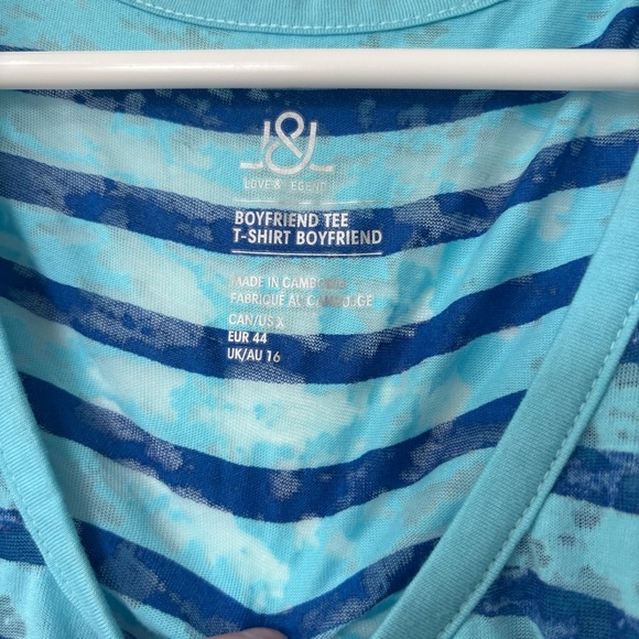 🎉4/30$🎉 Love & Legend Blue Stripe Tank Top - Size M - Picture 3 of 5